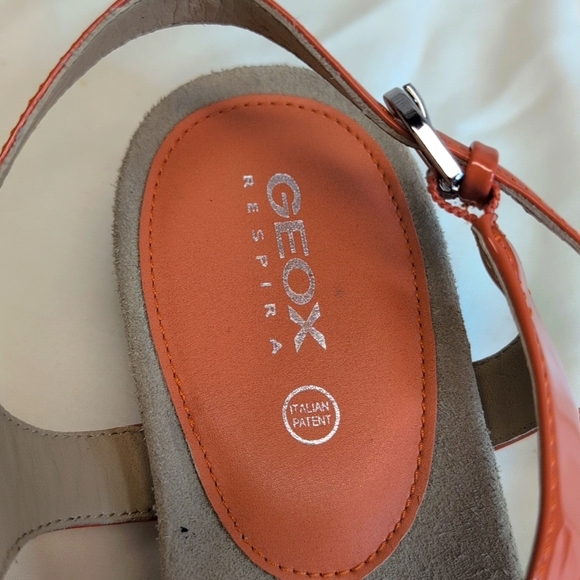 Geox Respira Italian Patent Leather Formosa Sandals Size 8 NWOB - Picture 4 of 8